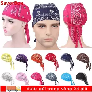 SAVORBOX Hồi giáo Turban, Thể thao ngoài trời Mũ cướp biển khô nhanh, Nam Nữ Cotton Mũ rụng tóc có thể điều chỉnh