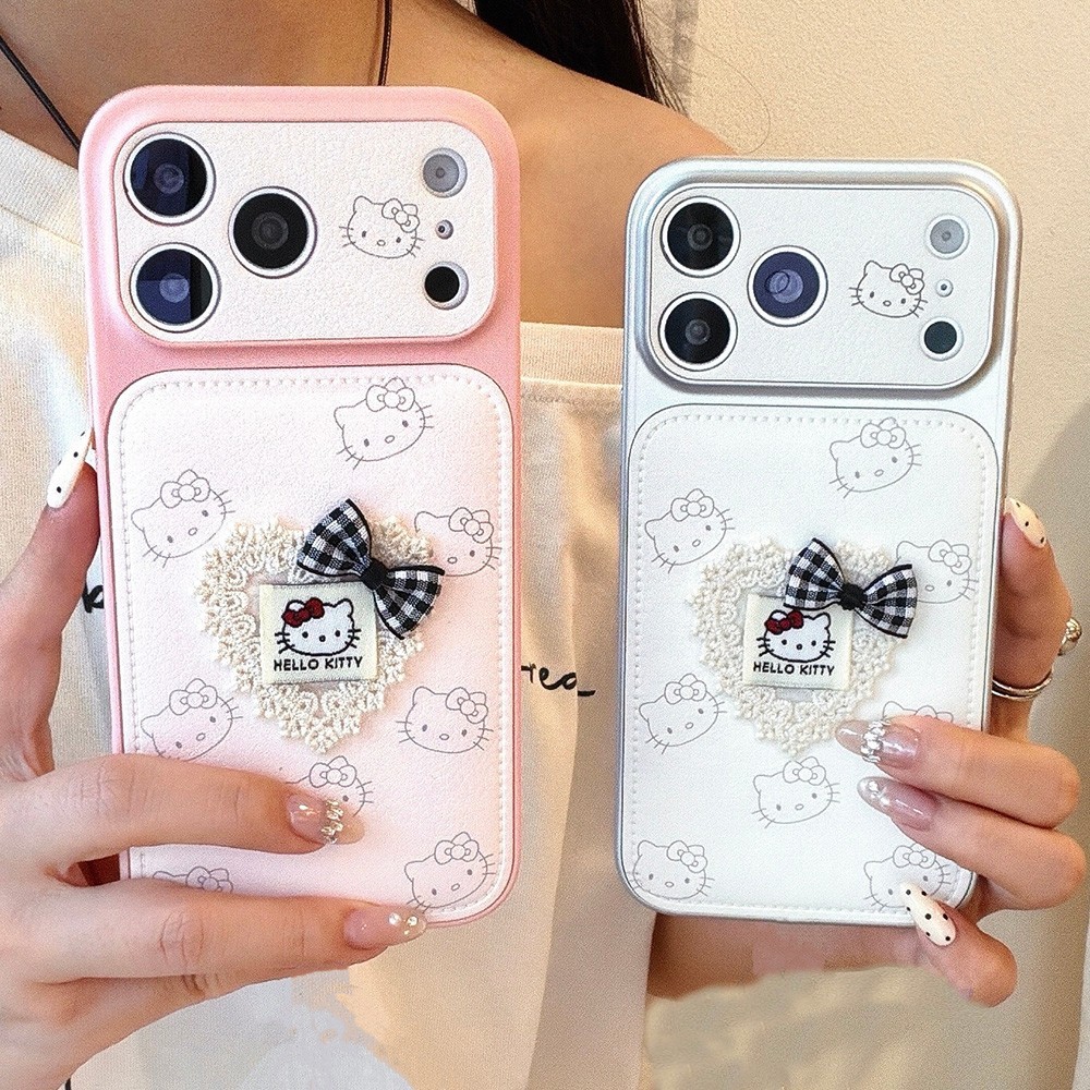 Ốp Điện Thoại Da Line Cat Bulge Cho iPhone 17 Pro Max 16 15 14 13 Vỏ Bảo Vệ Chống Sốc