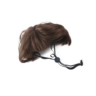 NEDFSQM Pet Bob Tóc Giả, Có Thể Điều Chỉnh Phù Hợp Với Bangs Kitty Sóng Tóc, Dễ Thương Thoải Mái Khi Mặc Cosplay Mặc Quần Áo Chó Mèo Cosplay Tóc Giả Dự Tiệc Trang Phục Chơi