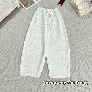 Quần Baggy Nỉ Loại 1, Lưng Cao, Dày Dặn, Lưng Chun Co Giãn, Thiết Kế Trơn Basic, Túi Hai Bên Tiện Lợi, Dễ Phối Đồ