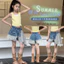 Bé Gái Mùa Hè Gradient Denim Quần Short 2026 Phong Cách Mới Trẻ Em Kẻ Sọc Khâu Thời Trang Quần Nóng