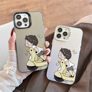 Ốp Lưng Cho Samsung Galaxy A07 A06 A05 A04 A03 A02S A17 A16 A15 A14 A13 A12 A25 A23 A22 A20 A35 A31 A30 A55 A52 A51 A50 Mạ Acrylic IMD Case Motif Cậu Bé Dễ Thương CYIM182