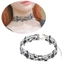 Yoo 2 Chiếc Hợp Kim Đen Đa Năng Note Vòng Cổ Dây Đeo Cổ Phù Hợp Với Kích Thước Cổ 30-39cm