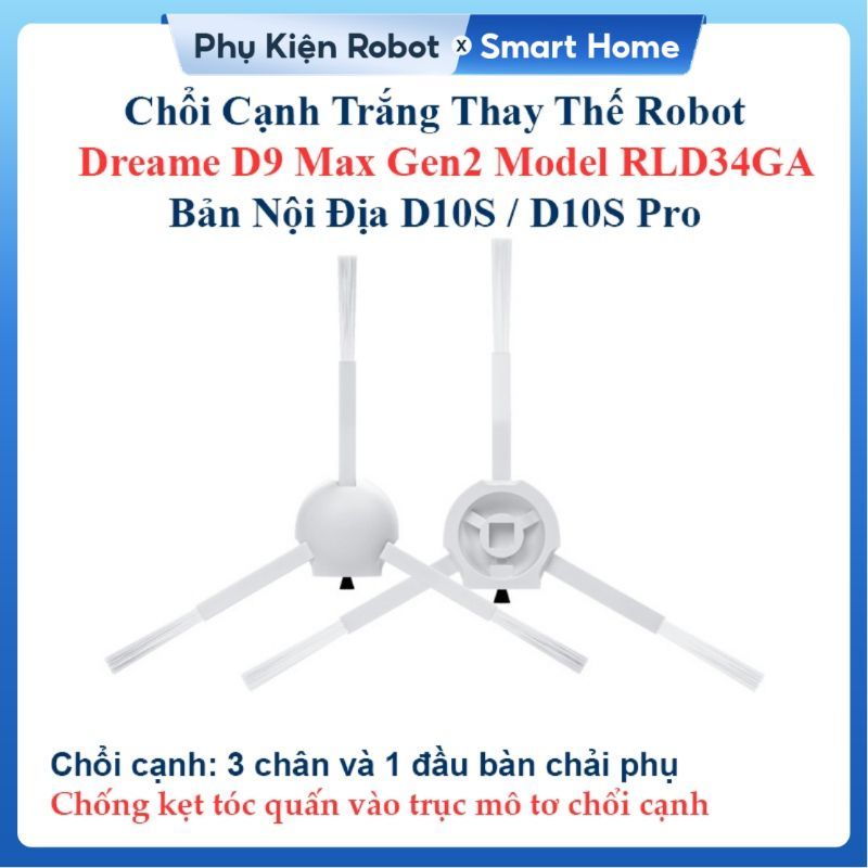 Phụ Kiện Thay Thế Robot Dreame D9 Max Gen2 Model RLD34GA, D10S/ D10S Pro Bản Nội Địa/ Chổi lăn, chổi cạnh, bộ lọc, Khăn/