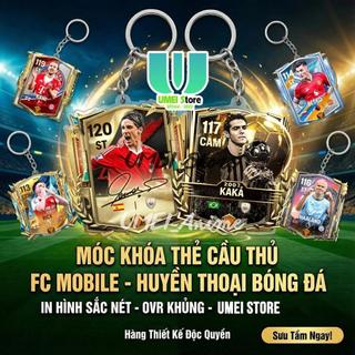 Móc Khóa FC Mobile Móc Khóa Bóng Đá Thẻ Cầu Thủ Messi, Ronaldo, Beckham, Torres, Mbappé... Sưu Tầm