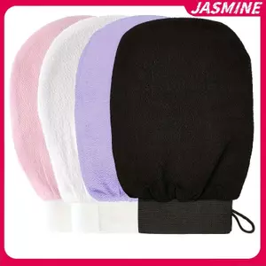 JASMINE Tẩy Tế Bào Chết Găng Tay Ba Scrub Da Chết Găng Tay Massage Da Mặt Bền Nhiều Màu Cơ Thể Làm Sạch Sâu Khăn Cho Tắm JASMINE