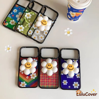 INS Style Daisy Smile Dễ Thương Kawaii 3D Silicone Từ Tính Có Thể Thu Vào Điện Thoại Chống Rơi Grip Đứng Hợp Thời Trang Xuân Hè Vibe