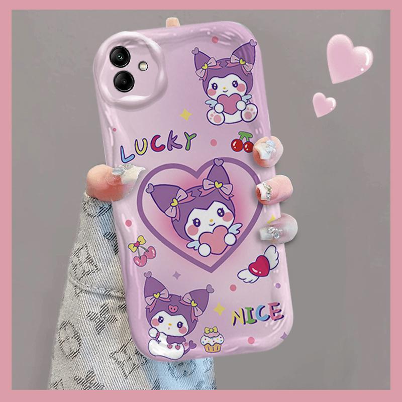 Vỏ Silicon Hoạt Hình Cho Samsung A04 A05 A06 4G 5G A07 3D Thẩm Mỹ TPU Mềm Sanrio Kuromi Cặp Đôi My Melody Vỏ Điện Thoại Chống Sốc