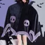Áo choàng Dơi Áo choàng Halloween Ngộ nghĩnh Flannel Loungewear Dày Dễ Thương Có Thể Mặc Bên Ngoài Cặp Đôi Phong Cách 4.13