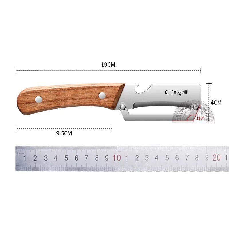 Dao gọt tiện dụng inox chuyên dụng nhà bếp, dùng cho dứa, măng tây, dưa, kèm planer BG2X