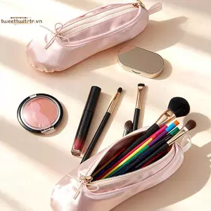 TRTR Công Suất Lớn Giày Ba Lê Hộp Đựng Bút Chì Túi Trang Điểm Thiết Kế Dễ Thương Ballina Túi Bút Chì Máy Tính Để Bàn Sắp Xếp Trường Học Hộp Bút Chì VN