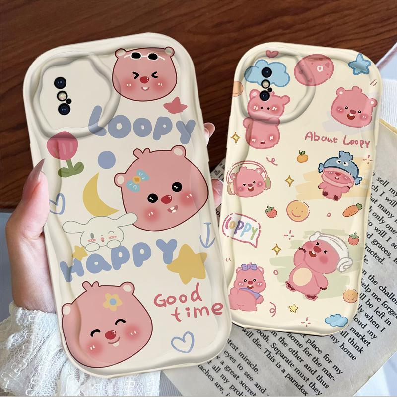 Thích hợp cho iPhone X XS Max XR 3D TPU mềm hoạt hình dễ thương Loopy Vỏ điện thoại chống sốc