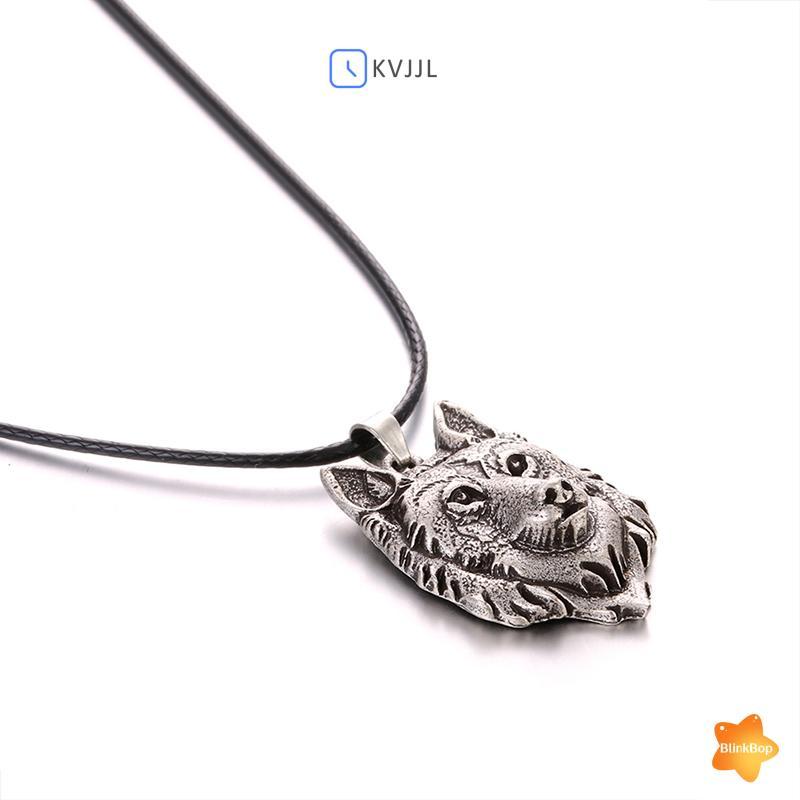 Mặt dây chuyền bạc phong cách Viking nam với hình động vật - Bùa hộ mệnh mới