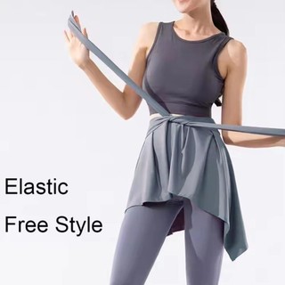 Váy ngắn tập Yoga JKDESIGN, Váy tập thể dục quấn nhanh khô bằng lụa băng, Dây đeo có thể điều chỉnh chống rò rỉ một mảnh Váy khiêu vũ Ballet Pilates ngăn ngừa Awkward
