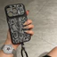Thích hợp cho iPhone17promax Da Rắn Họa Tiết Vỏ Điện Thoại Da Chống Sốc Thích Hợp Cho iPhone16pro Cao Cấp Cá Tính Niche