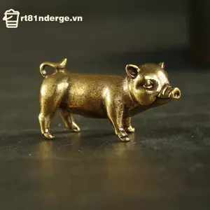 Ge Đồng Sáng Tạo Nhỏ Đồng Lợn Tượng Nhỏ Cung Hoàng Đạo Trung Quốc Lợn Đồ Trang Trí Mặt Dây Kim Loại Đồ Trang Trí Để Bàn Trang Trí Trang Trí Nhà n