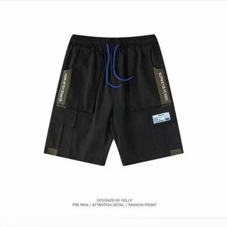 Quần short retro nhiều túi, phong cách dạo phố dáng rộng vừa vặn