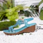 Phong Cách Bohemian Đế Dày Đế Nêm Dép Kim Cương Giả Thời Trang Không Mệt Mỏi Chân Đơn Giản Giày Sandal Nữ RCN6