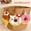 HFTOY Sáng Tạo Dễ Thương Donut Động Vật Sang Trọng Đồ Chơi Nhồi Bông Mềm Móc Khóa Mặt Dây Chuyền Túi Hoạt Hình Charm Bapa Treo Đồ Trang Trí Móc Khóa Ô Tô Quà Tặng ~