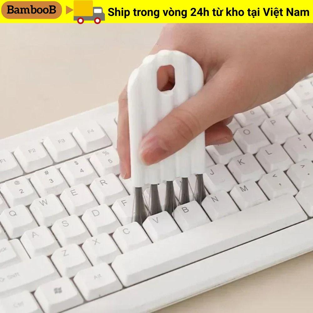 Bàn chải khe rãnh mini, bàn phím khử nhiễm, nắp cốc di động BAMBOOB