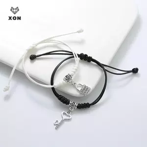 Vòng tay ngôi sao cặp đôi dành cho người yêu Nam Nữ Thủ công bằng tay Dây có thể điều chỉnh Mối quan hệ bạn bè Vòng tay phù hợp Món quà trang sức [Mina]