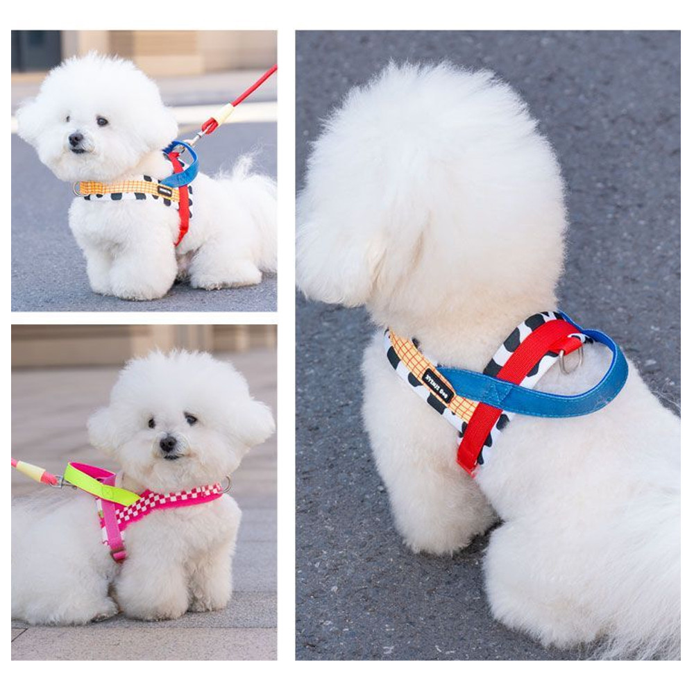Dây Xích Chó Yên Dây Đeo Ngực Dobaamine Áo Vest Mùa Hè Phong Cách Dây Xích Nhỏ Vừa Chó Corgi Bichon Ngực Lưng Chó Đi Bộ Dây Xích