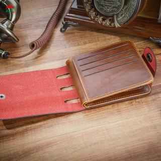 Nam Ví Da Vintage Dung Tích Lớn ID Cửa Sổ Hộp Đựng Thẻ Cho Văn Phòng Tại Nhà Du Lịch Kinh Doanh