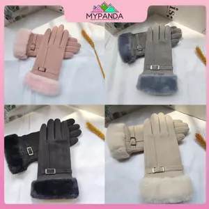 MYPANDA Găng Tay Da Lộn Nhung Ấm Áp, Phù Hợp Mùa Thu Đông & Hoạt Động Ngoài Trời