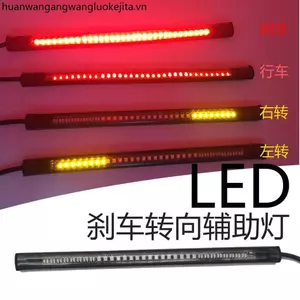 Đèn phanh LED hai màu ô tô có đèn chạy nước tích hợp Thanh đèn xe máy Thanh đèn đa năng Biển số Đèn hậu
