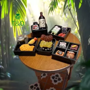 Nhà búp bê Bộ 5 món thực phẩm ẩm thực Nhật Bản Mô hình thu nhỏ Phụ kiện nhà bếp Trẻ em Giả vờ chơi Đồ chơi trang trí Bộ mô hình Quà tặng [mới]