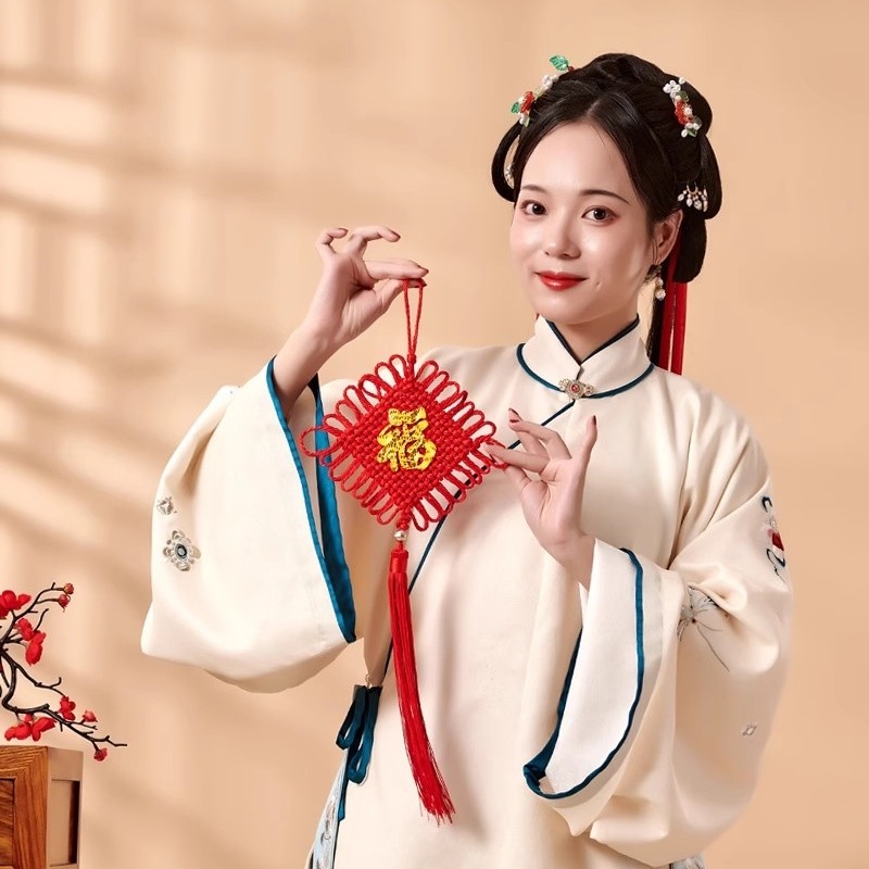 Trung Quốc Mới Tết Nguyên Đán Nút Thắt Fu Nhân Vật Mặt Dây Chuyền Ping An Knot Đồng Tâm Nút Trang Trí Nhà Cửa
