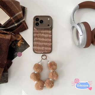 Ốp Điện Thoại Sang Trọng Mùa Đông Dễ Thương Cho OPPO Find X9 Pro X8 X7 X6 X5 X3 A36 A15 A15S Reno 5 Pro 5Z 4 SE 3 A73 A33 A11S 5G 4G Vỏ Mềm Sọc Đơn Giản Với Vòng Tay Ngọc Trai Tóc