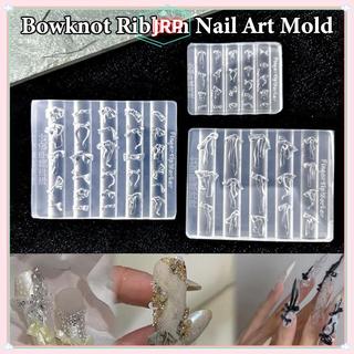 JRP 3D Nơ Khuôn Làm Móng Tay Silicon Kích Thước Hỗn Hợp Nơ Ruy Băng Mềm Dập Tấm Nơ DIY Làm Móng Tay Nghệ Thuật Khuôn Dụng Cụ Trang Trí Mẫu JRP
