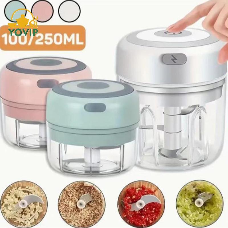 YOVIP Máy Xay Tỏi Điện Đa Năng 100 / 250mL Máy Xay Rau Di Động Hành Trộn Máy Nghiền Cho Nhà Bếp VN