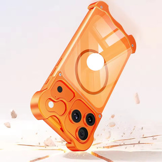 [JLK] Ốp Điện Thoại Cản Kim Loại Không Đều Cho iPhone 17 16 15 Pro Max 17 Air Từ Trong Suốt Mặt Sau Nhôm Chống Sốc