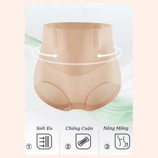 Quần lót su cạp cao VANVENE QG208 gen bụng chống cuộn nâng mông tàng hình không lộ viền cao cấp