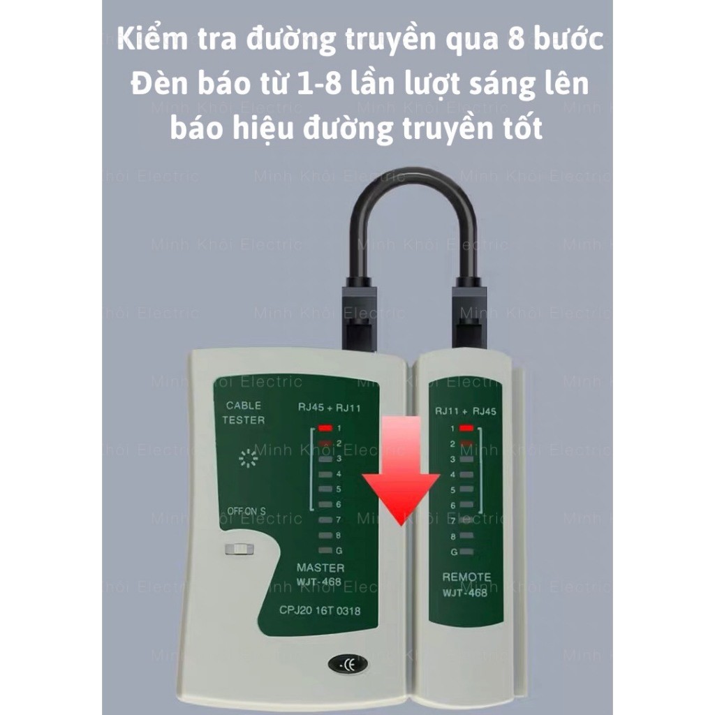 Hộp test mạng đa năng RJ11/45,hộp test mạng RJ11,hộp test lan đa năng,bộ test RJ45 kiểm tra dây mạng,hộp test mạng lan