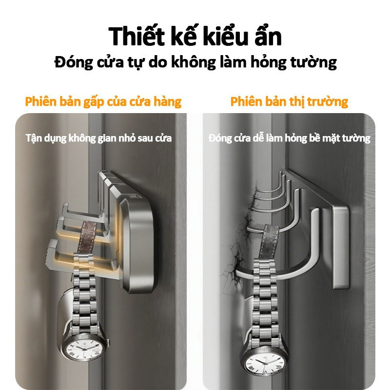 Móc Treo Dán Tường Không Khoan - Đa Năng Treo Quần Áo & Đồ Dùng, Thiết Kế Gập Lại/Vô Hình Cho Phòng Tắm & Bếp