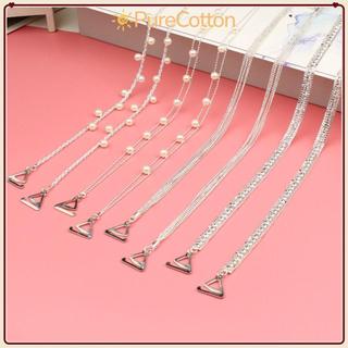 Dây đeo đồ lót Purecotton với kim loại đính đá, phụ kiện chống trượt cho áo ngực nữ, dễ dàng điều chỉnh