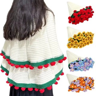 Sáng Tạo Móc Hoa Chăn Hoa Hồng Bó Hoa Chăn Hoa Hướng Dương Bó Hoa Cưới Quà Tặng Handmade Sofa Chăn Quà Tặng