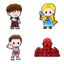 YT4 Stranger Things Mike Eleven Vecna Will Byers Phim hoạt hình hợp kim kẽm quần áo trâm cài phim hàng hóa