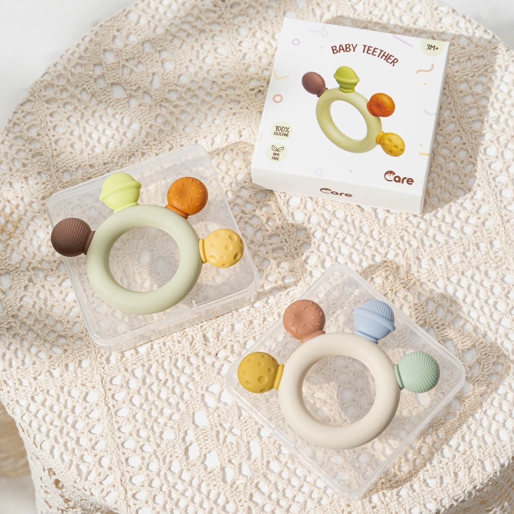 [ĐÃ KIỂM NGHIỆM] [TẶNG HỘP] Đồ Chơi Gặm Nướu Silicon Organic Mềm, An Toàn Cho Bé LiLcare