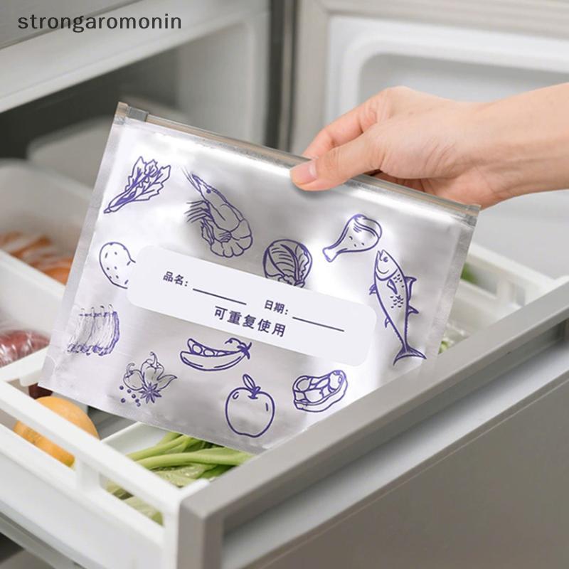 ST Lá Nhôm Tươi Túi Giữ Tự Có Thể Tái Sử Dụng Túi Đóng Gói Tủ Lạnh Tủ Đông Tránh Ánh Sáng Dày Thực Phẩm Túi Bảo Quản Thịt Trái Cây ST