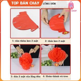 [20 CÁI] Đèn lồng đỏ treo trang trí Tết, lồng đèn trang trí nhà cửa, lồng đèn nilong