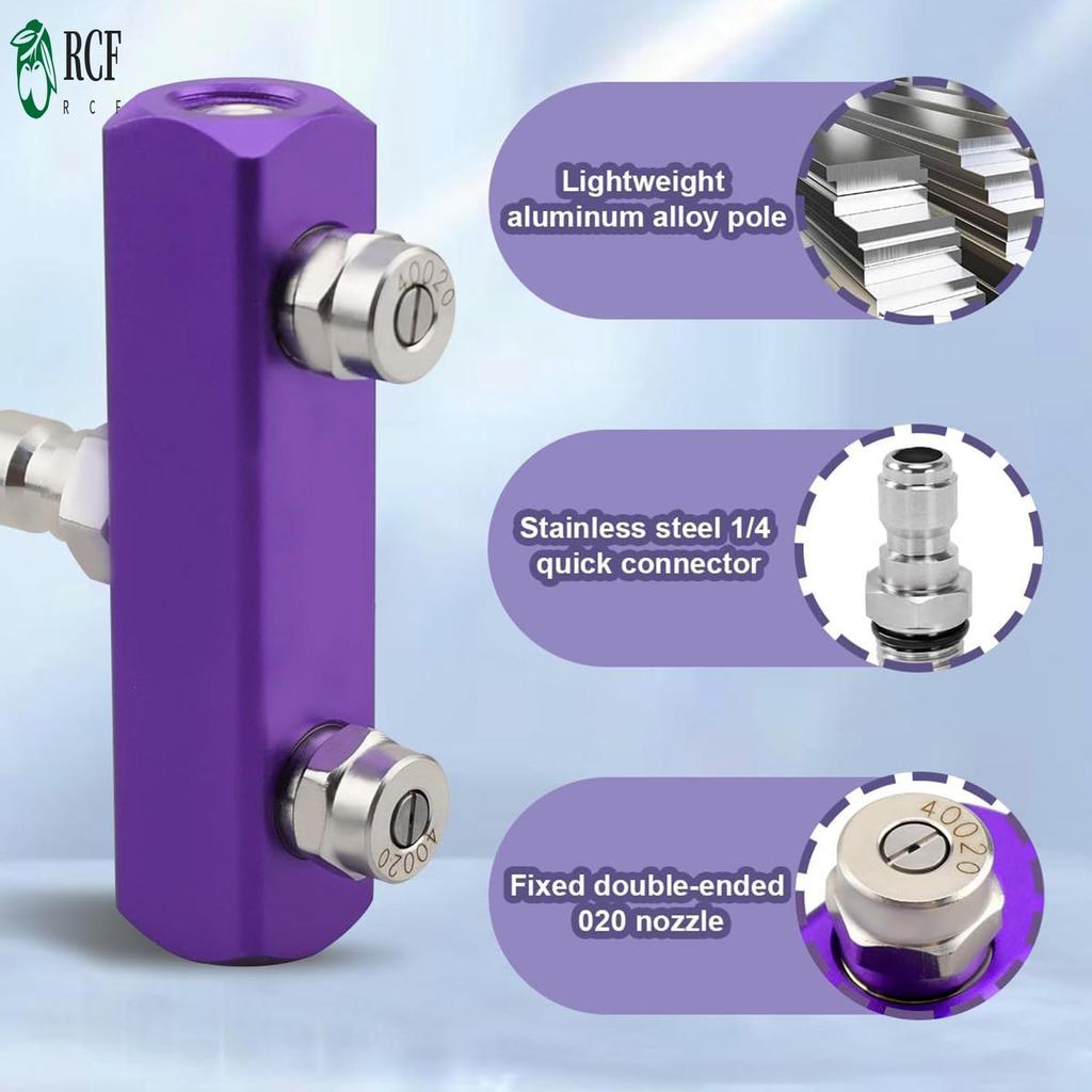 Vòi phun kép cho máy rửa áp lực đính kèm đũa phép phun kép với ngắt kết nối nhanh 1 / 4 Inch
