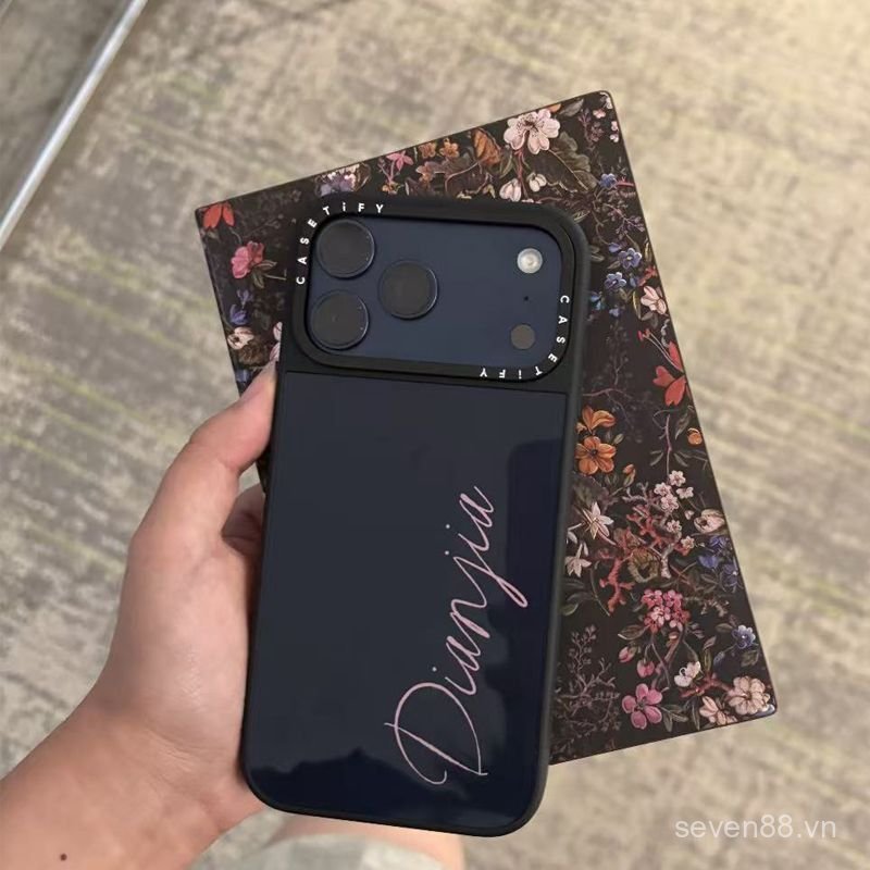 Ốp Điện Thoại Thích Hợp Cho iPhone 11 12 13 14 15 16 17 Pro max Plus Air ins Style Màu Hồng Đơn Giản Bề Mặt Gương Tiếng Anh Chống Sốc Vỏ Bảo Vệ Chống Sốc Bao Gồm Tất Cả DDB2
