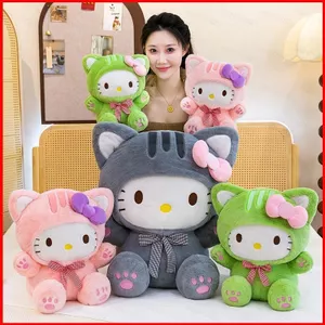 BH2 Sanrio Hello Kitty Plushie Mèo Dễ Thương Sang Trọng Cotton Đồng Hành Búp Bê Gối Mềm HB2
