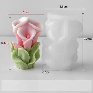 Mịn Calla Lily Khuôn Silicon Nhựa Bền Khuôn Đúc Sống Động Như Thật Chất Lượng Cao Cho Sô Cô La Trang Trí Xà Phòng Làm Thạch Cao Thủ Công