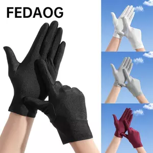 Găng tay FEDAOG làm từ lụa sữa - Dành cho nghi lễ, lái xe và dùng hàng ngày với khả năng co giãn, thoáng khí, chống nắng và chống trượt