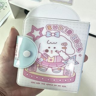 Album giữ thẻ FESTLY, Phim hoạt hình Mini Idol Card Collect Book, Vỏ bảo vệ ảnh PVC 3 Inch dễ thương dành cho sinh viên